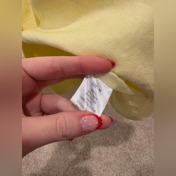 NWT Butter Yellow Linen Vest Spring Fashion Size M - Picture 4 of 6